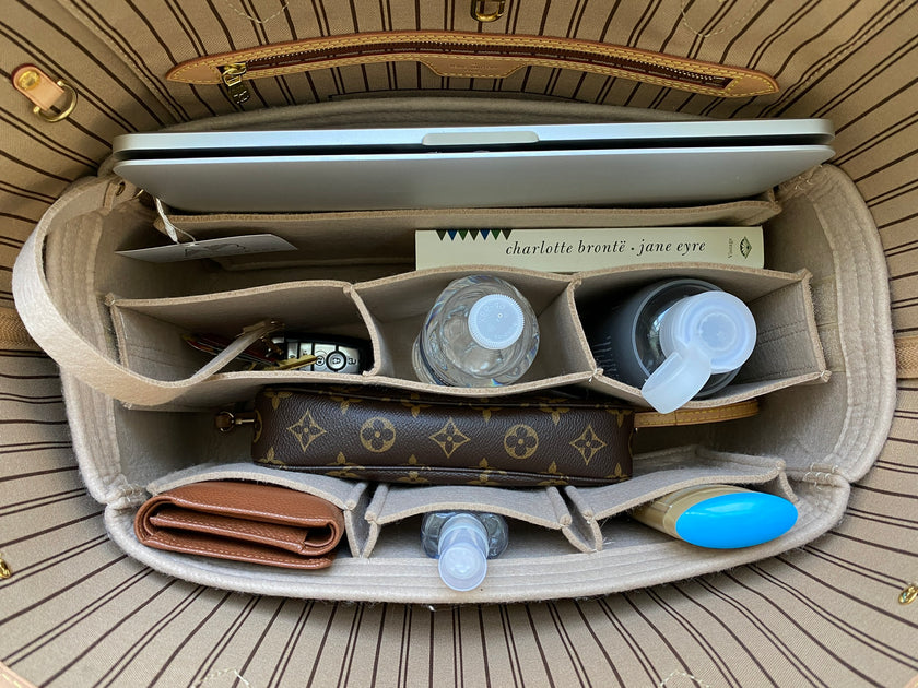 Louis Vuitton Neverfull Organizer Insert, Bag Organizer with Laptop  Compartment and Single Bottle Holder