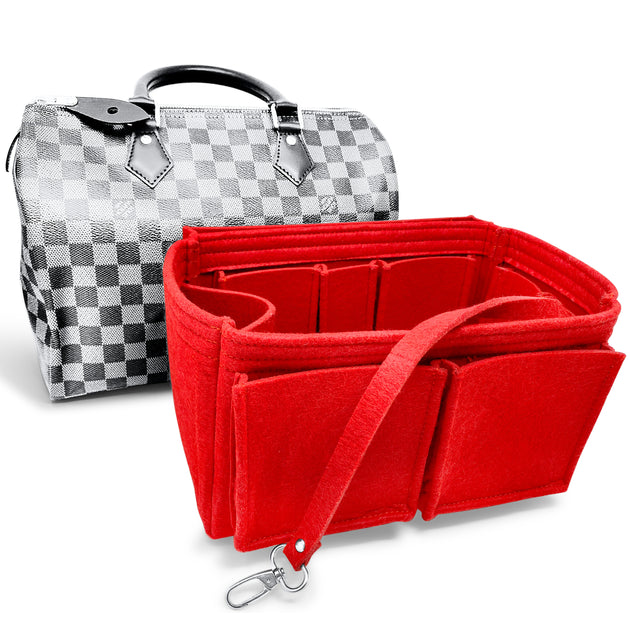 ArcDiary Rayon Purse Organizer Insert, unique pattern Bag organizer, bag in  bag for luxury bags, fit LV Speedy Nano16/20/25/30/35 Bags(Speedy 35, Dark