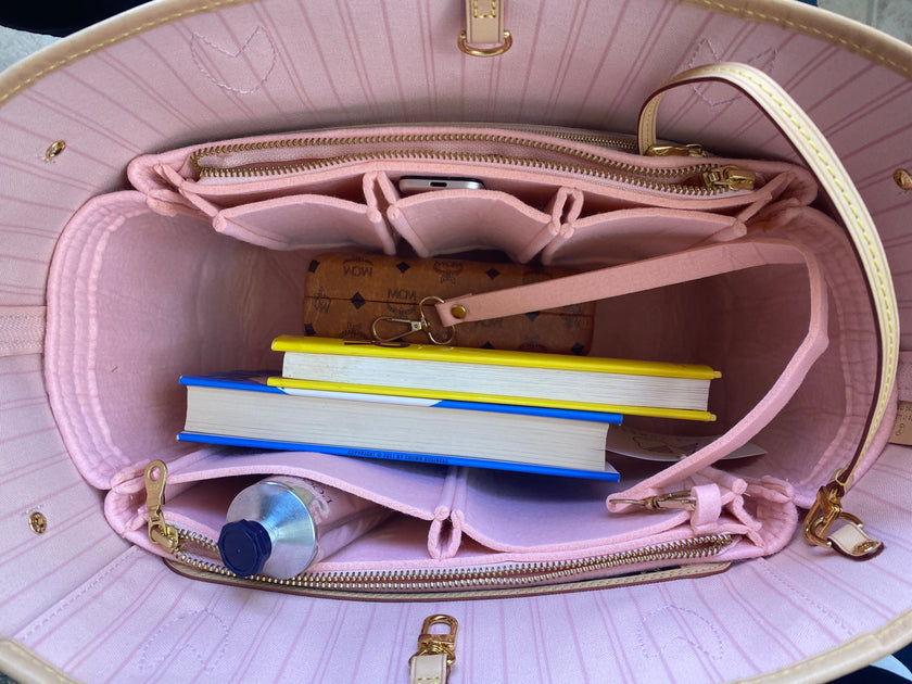 LV Neverfull MM Purse Organizer Insert with double YKK Zippers, Rose  Ballerine Pink, 3mm Felt Only @AlgorithmBags® for Louis Vuitton!