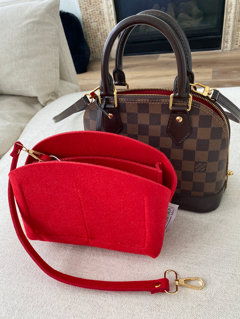 NEW! LV Alma BB Luxury Purse Organizer Insert Liner Protector cherry red  Only @AlgorithmBags® Exclusive design for Louis Vuitton