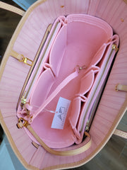 LV-Neverfull-mm-luxury-organizer-purse-tote-insert-liner-pink-rose-ballerine-YKK-zip-zippers-LV-Louis-Vuitton-AlgorithmBags-luxury-designer