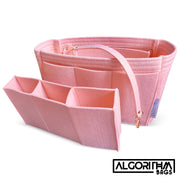 AlgorithmBags purse organizer insert for Longchamp le pliage Pink rose ballerine powder pink divider liner protector shaper
