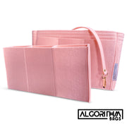 AlgorithmBags purse organizer insert for Longchamp le pliage Pink rose ballerine powder pink divider liner protector shaper