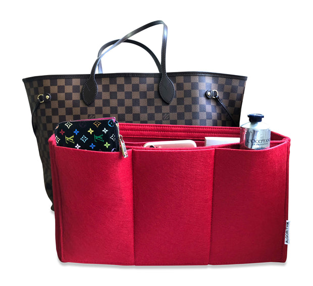 AlgorithmBags LV Purse Organizer for Neverfull GM Tote Diaper Bag Red damier ebene 