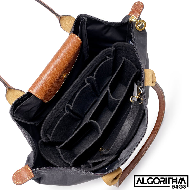 Organizer Per Borse In Feltro - Tasche Multiple, Misura M 26x20x13cm, Per Longchamp - Foto 3