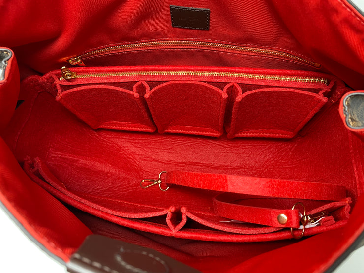 AlgorithmBags for Louis Vuitton Graceful cherry red LV Purse Organizer insert liner spacer protector divider cherry red