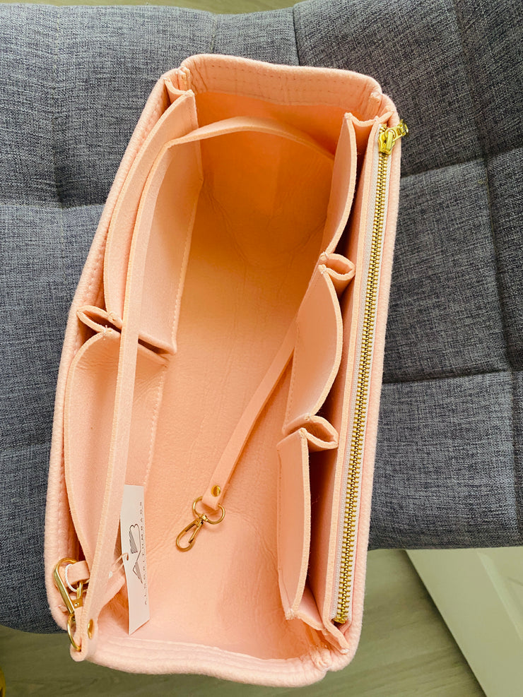 Suedette Regular Style Leather Handbag Organizer for Louis Vuitton Graceful  PM and Graceful MM in Rose Pink