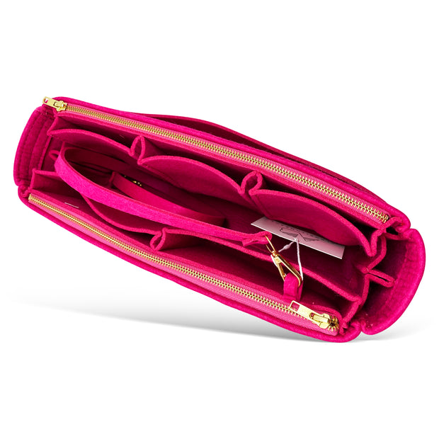 AlgorithmBags graceful lv purse organizer insert liner divider shaper protector 3mm felt pivoine fuschia