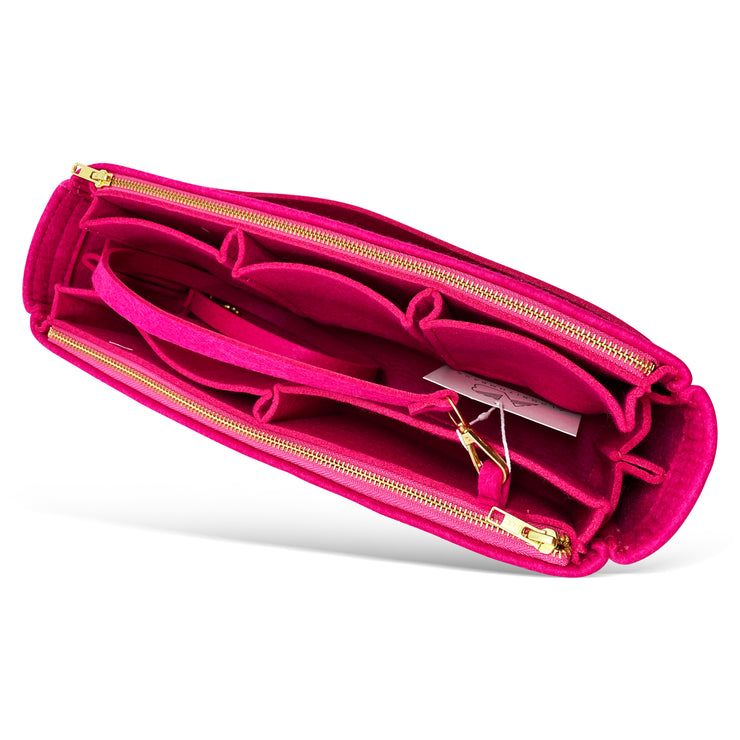 AlgorithmBags graceful lv purse organizer insert liner divider shaper protector 3mm felt pivoine fuschia