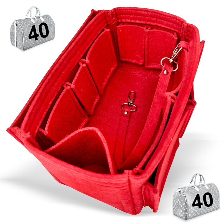 Louis Vuitton Speedy 40 LV Purse Organizer Insert, Cherry Red 3mm
