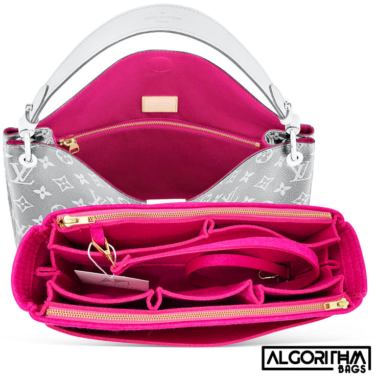 Graceful PM LV Purse Organizer Insert, 3mm Felt, Pivoine Fuchsia  Shaper/Liner/Protector, Only @AlgorithmBags® for Louis Vuitton