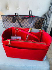 AlgorithmBags designed for Louis Vuitton LV Graceful, Purse Organizer  Insert with zippers, 3mm Felt Shaper Liner Divider Protector (Red, PM)