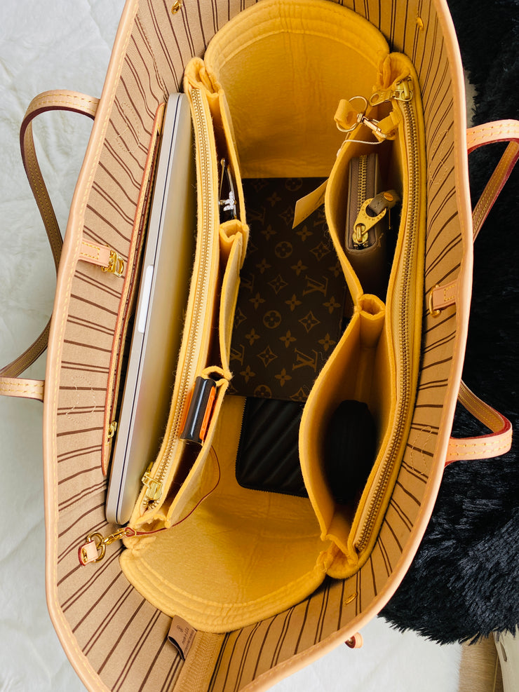 Louis Vuitton Neverfull GM Beige Felt Organizer Shaper Liner