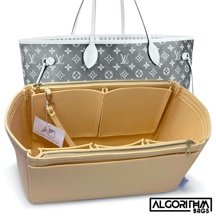 NEW! LV Neverfull MM NF Purse Organizer with Zippers, Tan Beige, for Louis  Vuitton, 3mm Felt, Only @AlgorithmBags®