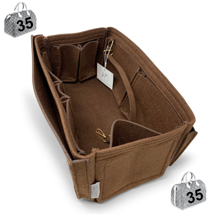 AlgorithmBags for Louis Vuitton LV Speedy 35 monogram chocolate brown LV purse organizer insert shaper liner