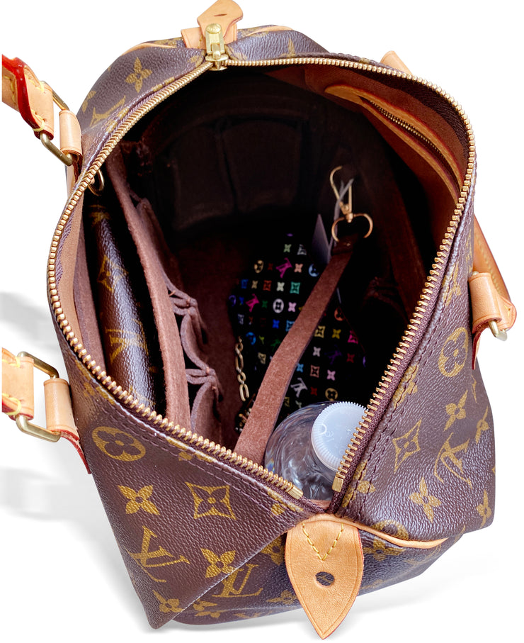 AlgorithmBags for Louis Vuitton LV Speedy monogram chocolate brown LV purse organizer insert shaper liner