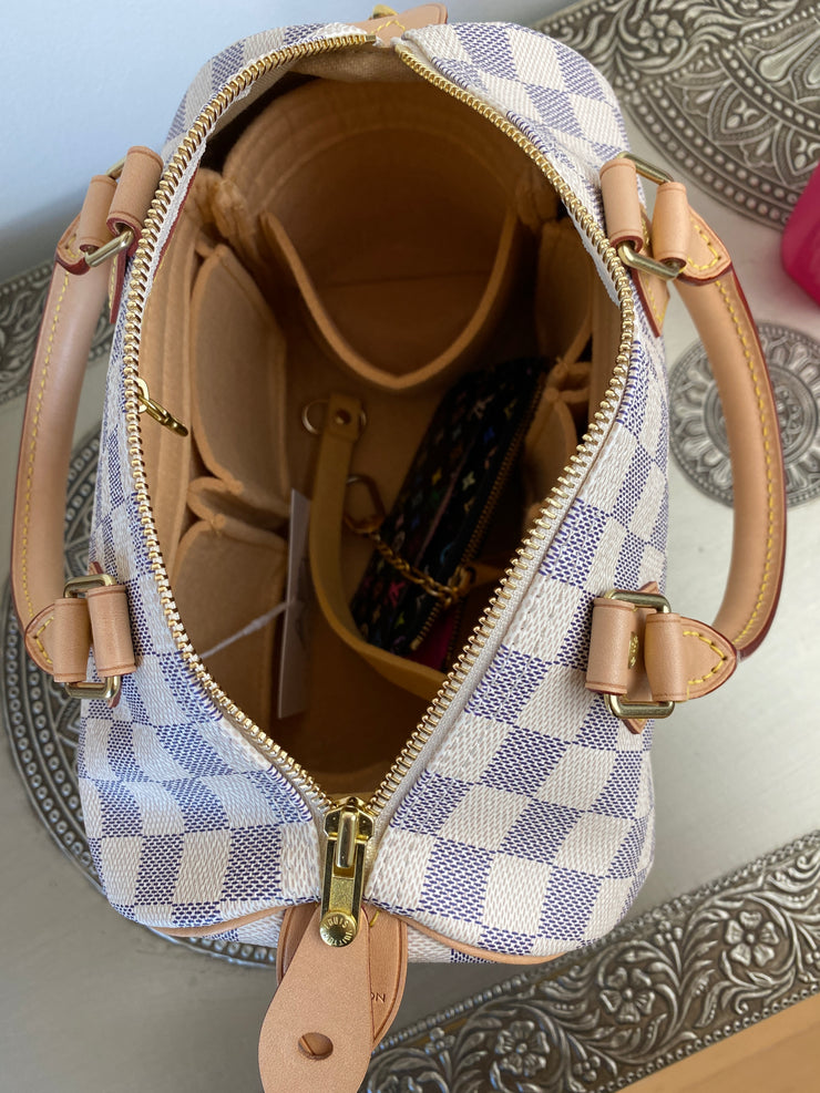 AlgorithmBags® for Louis Vuitton Speedy 40 Damier Azur, Tan Beige, 3mm