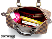 Louis Vuitton Speedy LV purse organizer Insert with keychain and water bottle holder Damier Abene cherry red designed by AlgorithmBags®