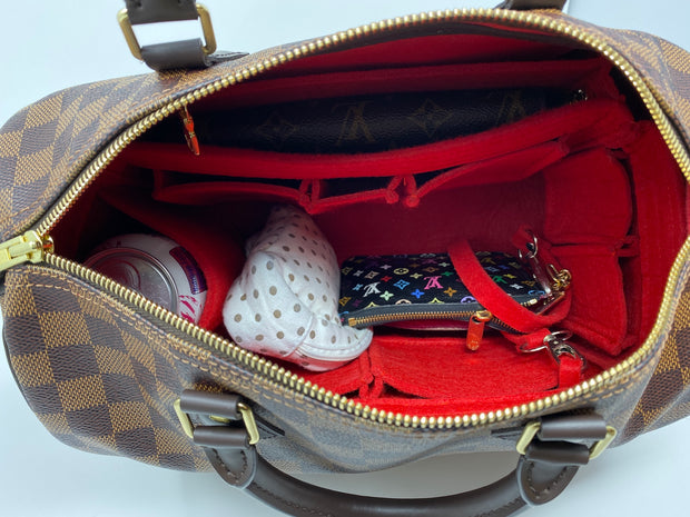 AlgorithmBags Lous Vuitton Speedy 30 LV purse organizer insert Liner Shaper Cherry red