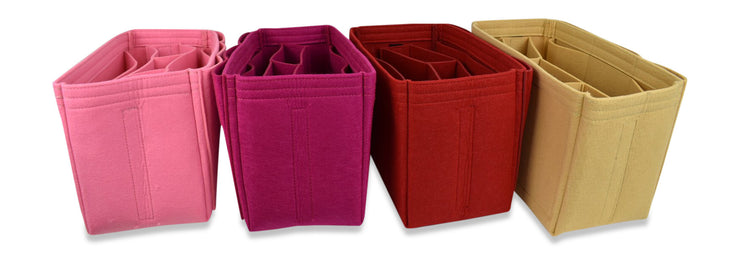 Neverfull PM Insert Organizer Liner Shaper Shaper Divider Protector Collection cherry Red 3mm Felt only at AlgorithmBags® for Louis Vuitton Neverfull