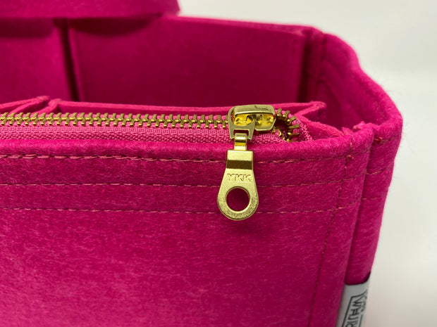 AlgorithmBags® Louis Vuitton LV Graceful MM Purse Organizer Insert with Zipper pivoine fuchsia peony Shaper Liner Protector divider thief proof gold-tone ykk zipper key-clip