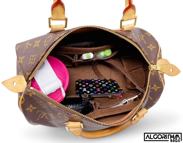 AlgorithmBags for Louis Vuitton LV Speedy monogram chocolate brown LV purse organizer insert shaper liner