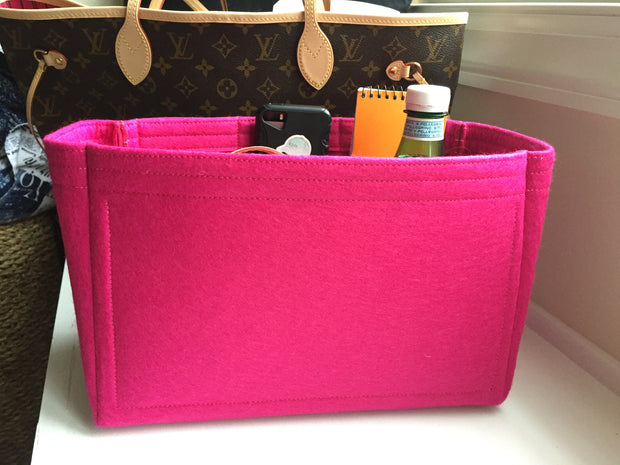 AlgorithmBags® LV Neverfull GM Purse Organizer, Pivoine Peony Fuchsia, for  Louis Vuitton, 3mm Felt