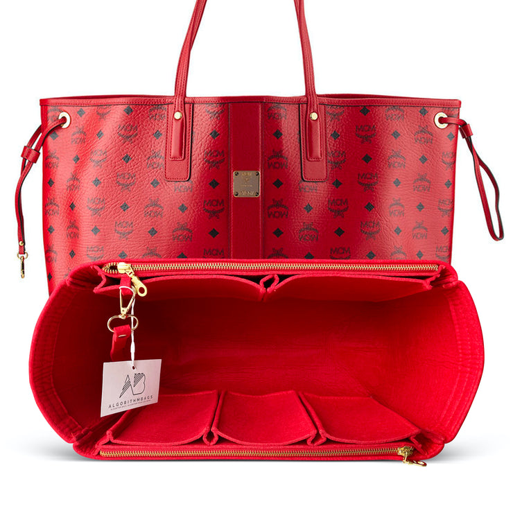 Red mcm handbag outlet