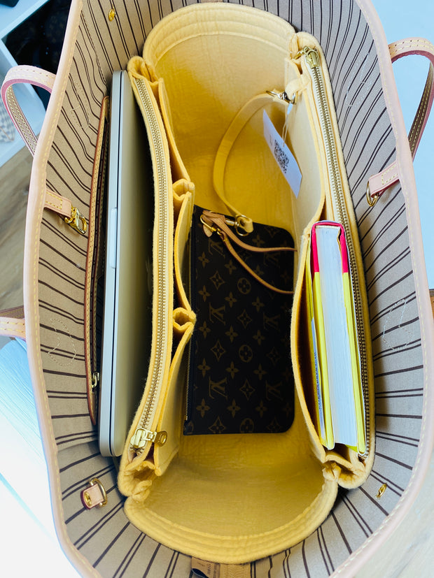 LV-louis-vuitton-Neverfull-NF-MM-purse-organizer-insert-shaper-liner-tan-beige-louis-vuitton-luxury-organizer-AlgorithmBags-designer