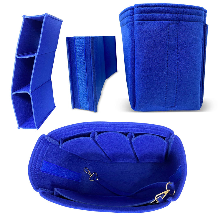 AlgorithmBags Purse Organizer Insert for Medium Liz Reversible Shopper tote liner shaper divider protector blue