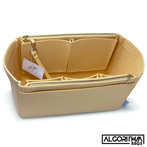 Luxury Purse Organizer Insert for MCM-Liz-Large-shopper Tote Cognac Tan liner shaper Divider Protector Only at AlgorithmBags
