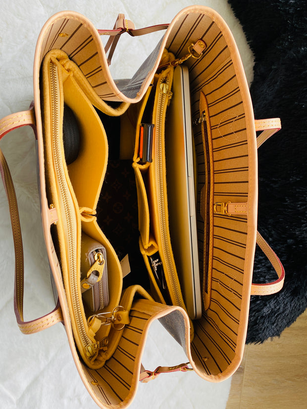 AlgorithmBags for louis vuitton lv neverfull gm mm purse organizer insert zip zipper tan beige monogram 3mm felt liner shaper divider protector keyring key fob logo