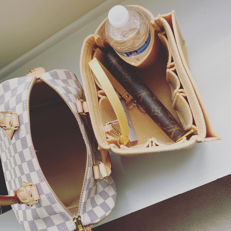 AlgorithmBags for Louis Vuitton LV Speedy damier azur tan beige LV purse organizer insert shaper liner