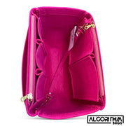 Louis Vuitton LV Neverfull organizer purse tote insert liner thief proof zip zippers LV Louis Vuitton AlgorithmBags luxury purse organizer Pivoine Peony Fuchsia